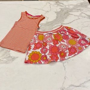 Mini Boden Tank and Skort Set; Girl’s Size 9-10